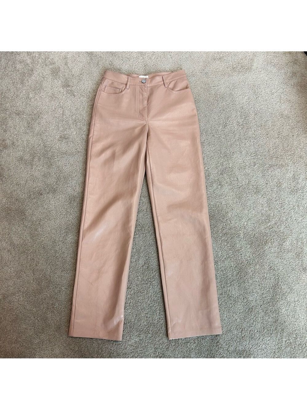 Aritzia Wilfred faux leather Melina Pant blush dusty pink Tuscany Rose 2 NWOT